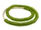 The Bead Chest African Disk Recycled Glass Beads - Full Strand of Eco-Friendly Ghanaian Rondelle Beads (Lime Green)